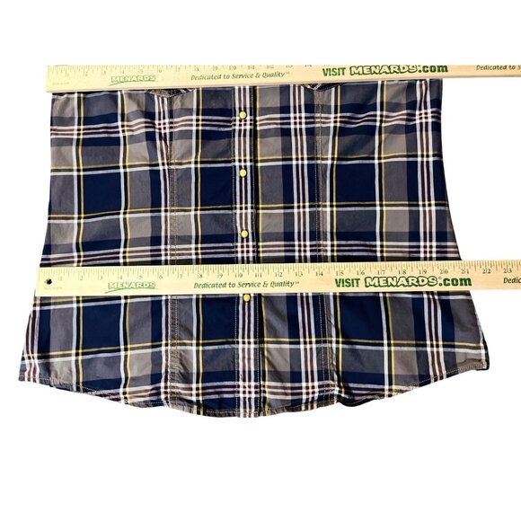 Cruel Girl Plaid Western Shirt Womens XL Used Snap Front 100% Cotton - Picture 11 of 16